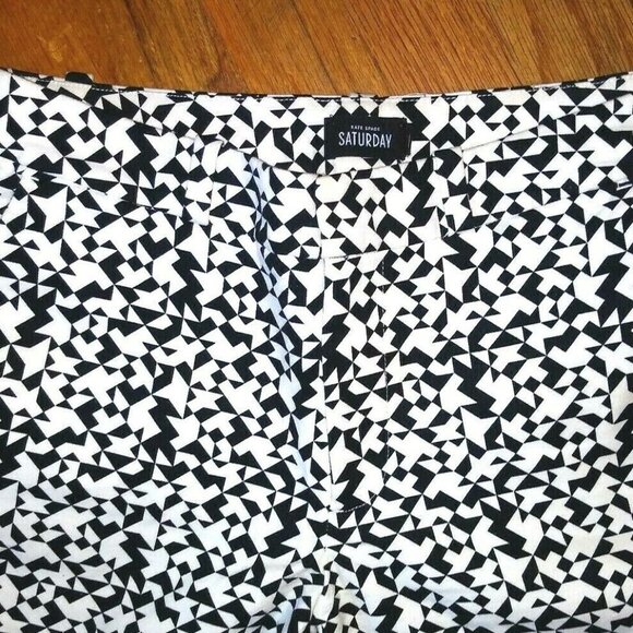 Kate Spade Pants ankle crop Geometric print Saturday Stretch  28x27 - Picture 2 of 12